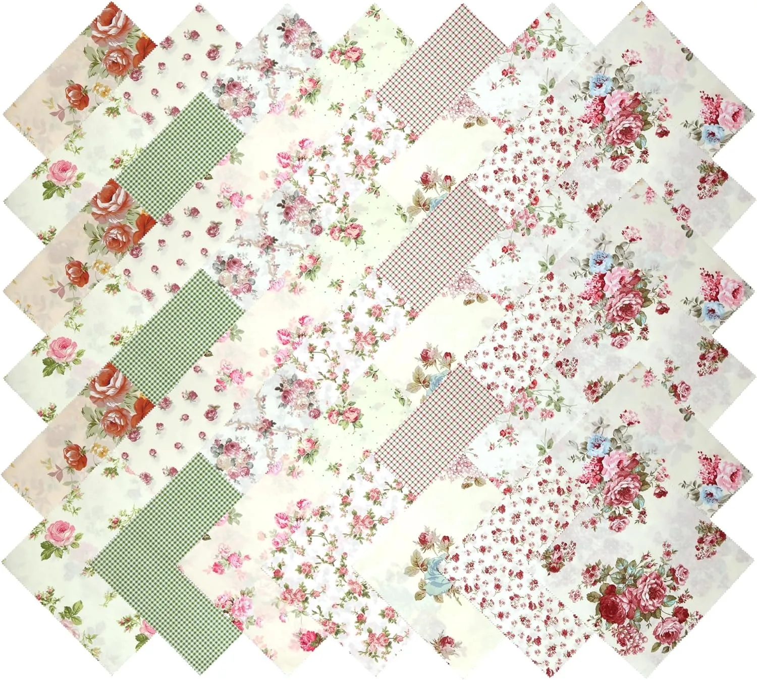Layer Cakes 10 inch Squares for Quilting, Clearance Layer Cake Fabric for Quilting 10 inch, 10" Squares 42 10x10 inch Squares Layer Cake Print Floral Fabrics