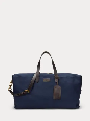 LEATHER-TRIM CANVAS DUFFEL Marine