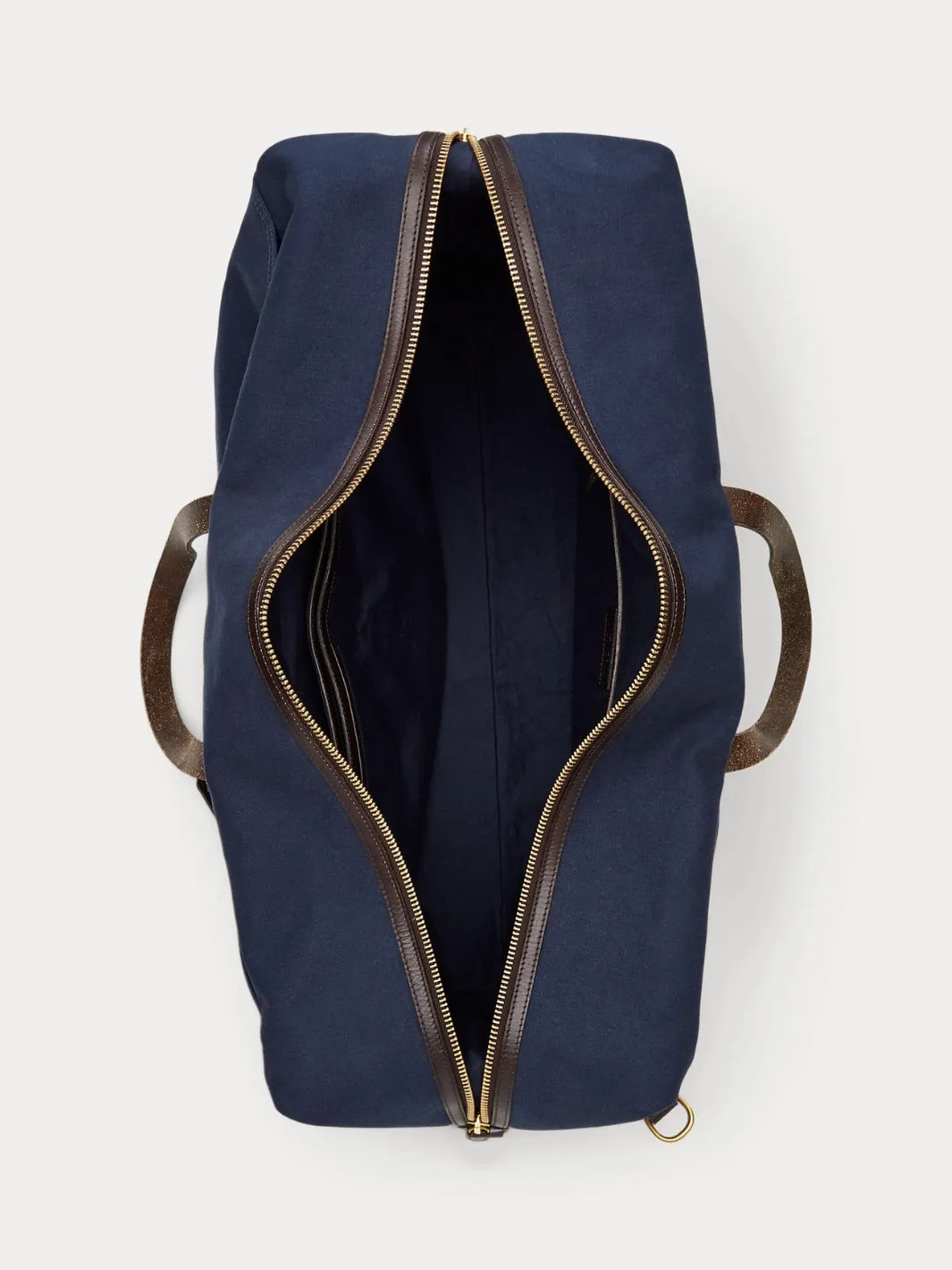LEATHER-TRIM CANVAS DUFFEL Marine
