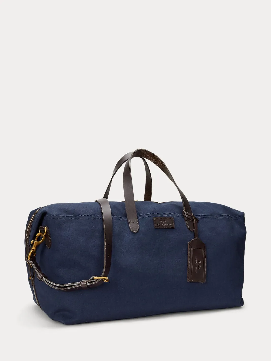 LEATHER-TRIM CANVAS DUFFEL Marine