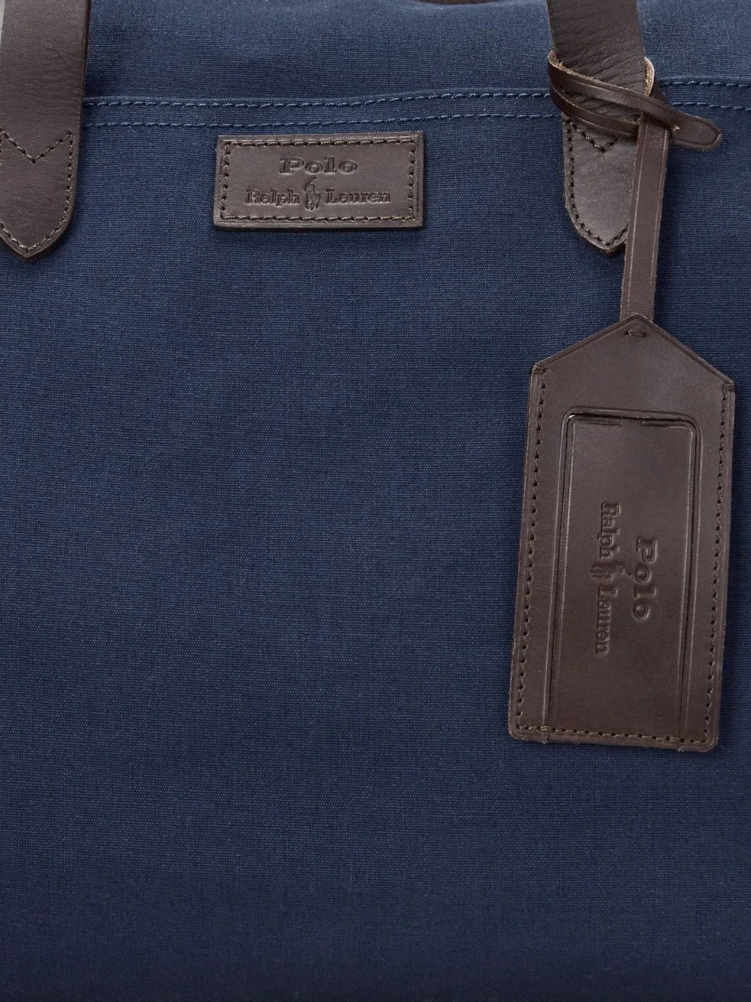 LEATHER-TRIM CANVAS DUFFEL Marine