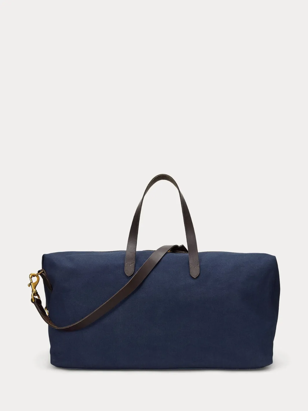 LEATHER-TRIM CANVAS DUFFEL Marine