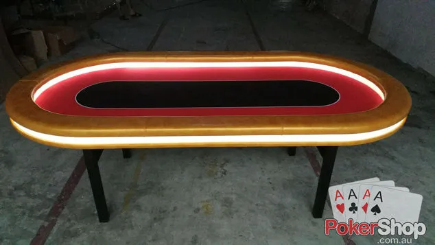 LED Championship Gold Poker Table