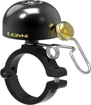 LEZYNE Classic Brass Bicycle Bell, Brass Hammer, Aluminum Bolt-On Mount, Stainless Steel Hardware, Loud Ring, Bike Bell