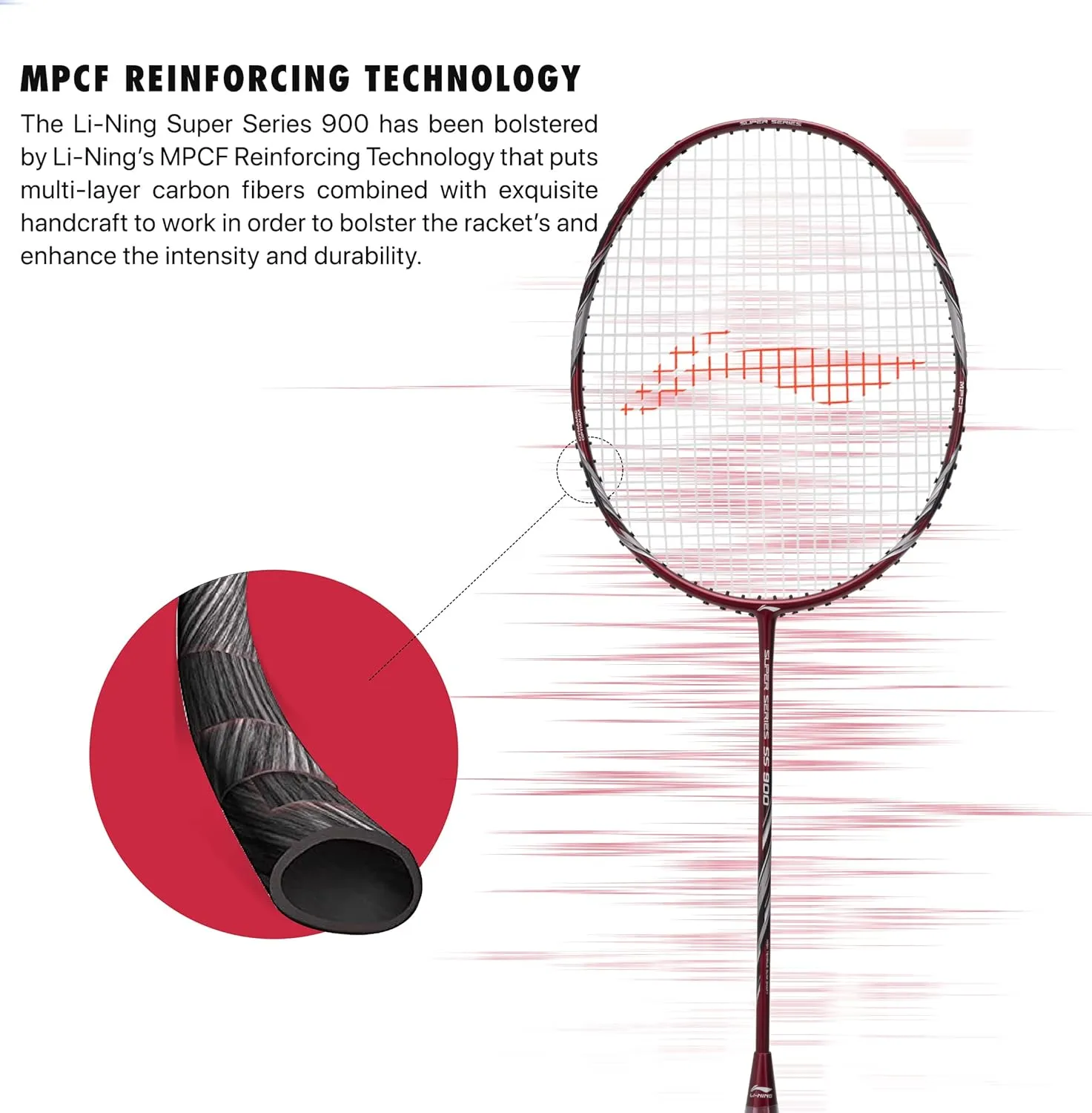 Li-Ning Super Series 900 Strung Badminton Racket with Free Full Cover