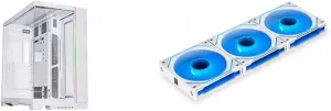 Lian Li O11DEXL-W - O11 Dynamic EVO XL Full Tower Gaming Case White - O11DEXL-W US & UNI FAN SL-INFINITY 120 RGB Triple Pack White with controller - UF-SLIN120-3W