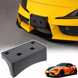 License Plate Frame Bracket Compatible with Toyota Supra GR A90 A91 MK5 2019-2025,ABS Tag Frame Holder Front Bumper License Plate Holder Mount Adapter Relocation Kit Accessories