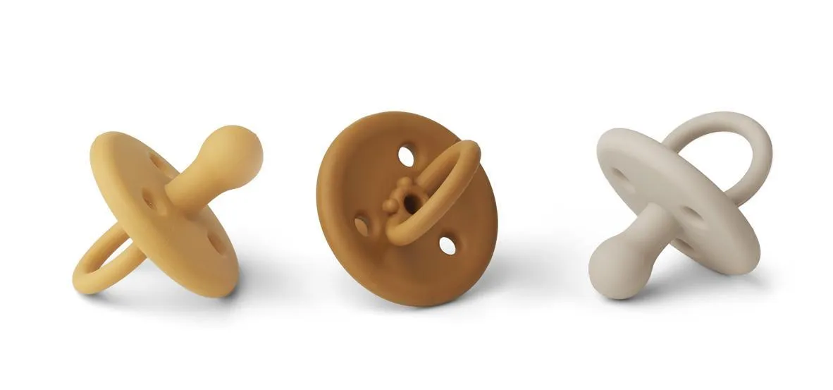 Liewood Paula Baby Yellow Mellow Multi Mix Pacifiers 3 Piece Set