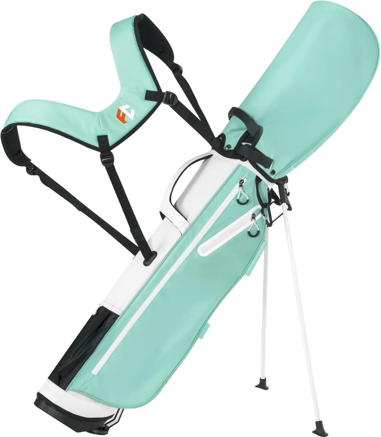 Lightweight Golf Stand Bag, 4-Way Full-Length Dividers, Holds Up to 10 Clubs, 3.7 lbs Golf Bag with Dual Straps & Stand for Driving Range, Par 3, and Standard Courses