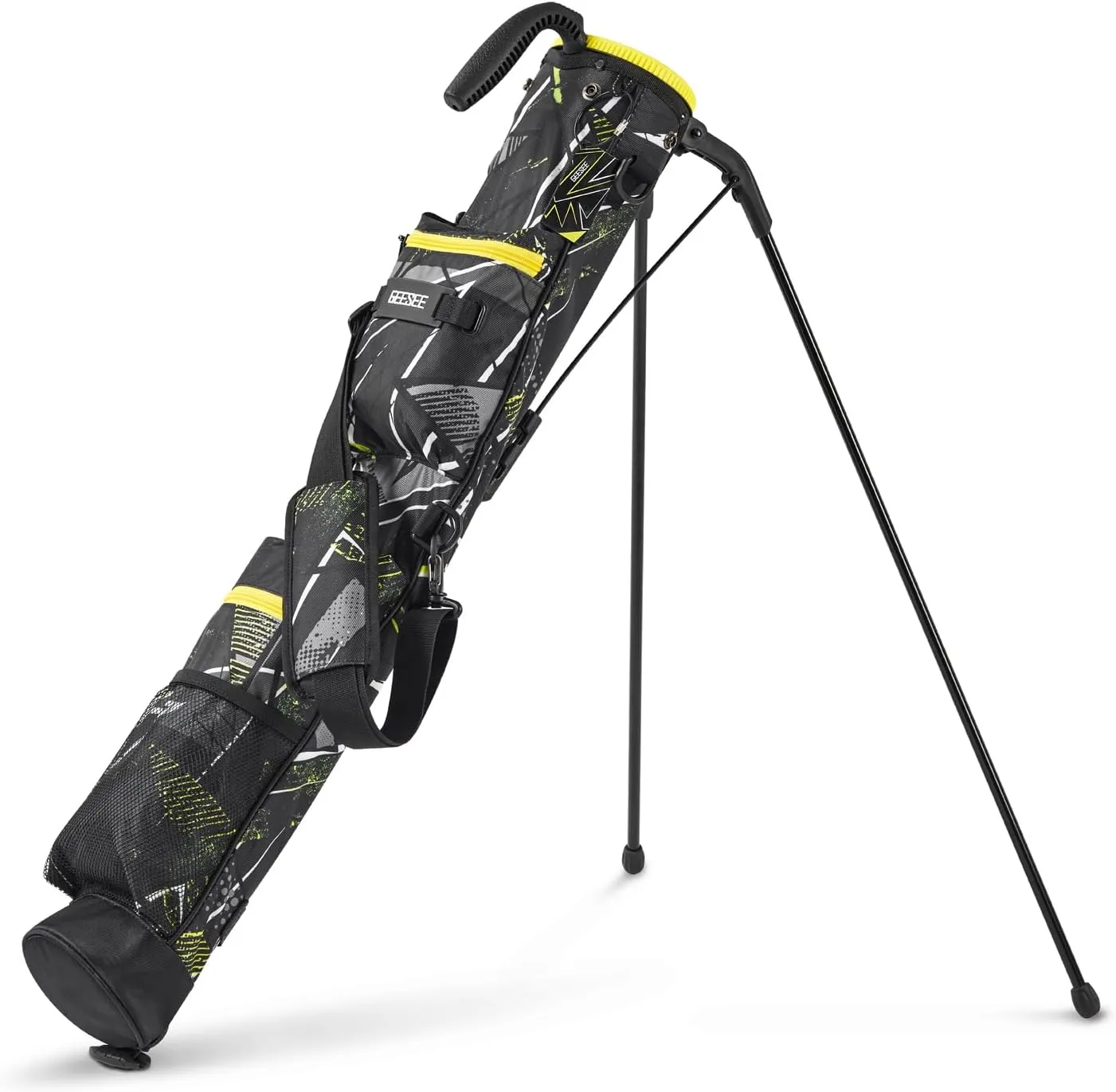 Lightweight Golf Stand Bag with 2-Way Dividers, Easy-to-Carry Par 3 Golf Bag, Pitch n Putt Golf Bag with Multiple Pockets for Clubs and Accessories