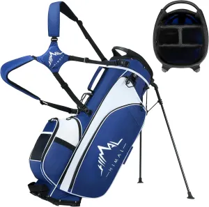 Lightweight Golf Stand Bag with 4-Way Full-Length Divider, Foldable Base & Dual Straps