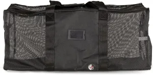 LINE2design Heavy Duty Firefighter Mesh Turnout Gear Bag - Safety Fire Gear Bag with an All Impervious Bottom Rescue Equipment Large Bag with Shoulder Strap - Black