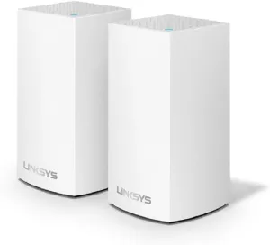 Linksys WHW0102 Velop Whole Home Smart Mesh Wi-Fi System with 2-Port Gigabit Ethernet 2 Pack, White (Renewed)