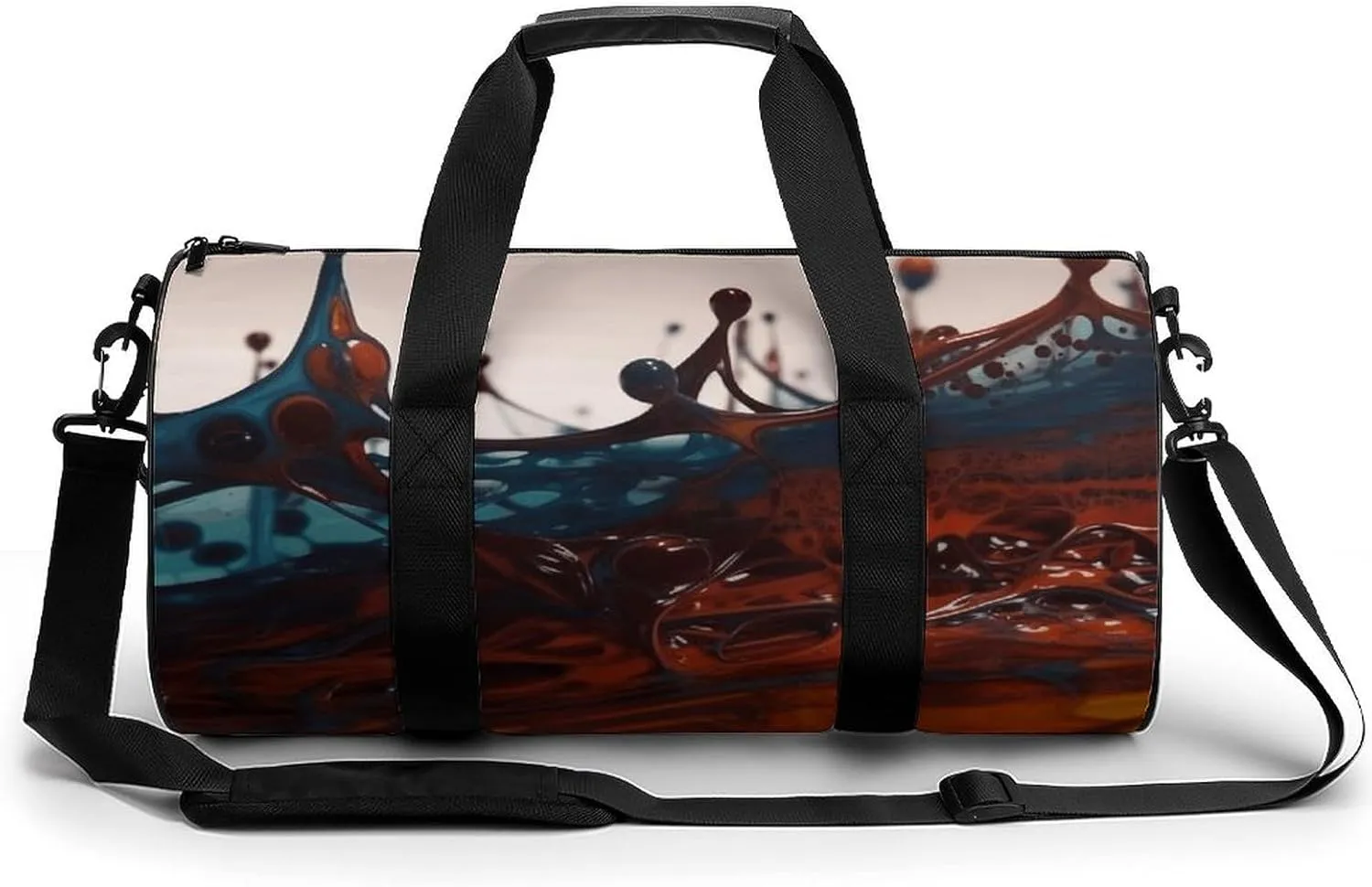 Liquid Dripping Sport Gym Duffle Travel Bag for Women Men Overnight Weekender Bag with Shoe Compartment,Wet Pocket