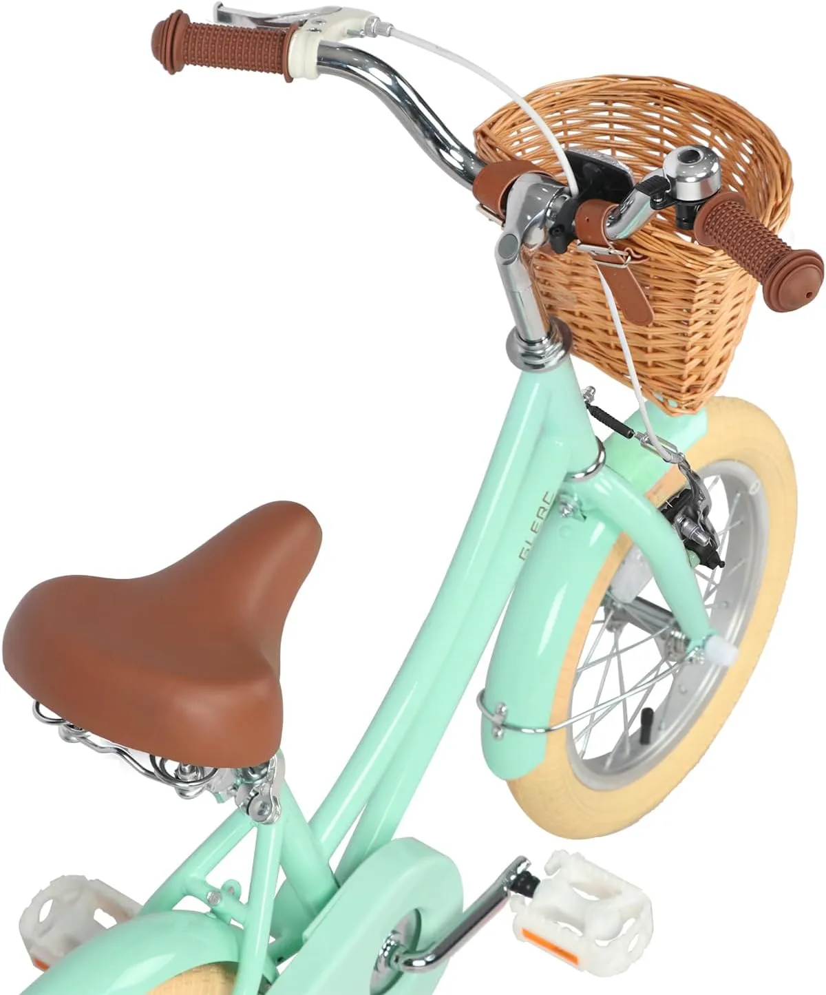 Little Molly 12-20 Inch Kids Bike, Retro Cruiser Girls Bike for Toddlers and Children Ages 2-13 Years, ‎Kids Bicycle with Wicker Basket & Training Wheels/Kickstand, Multiple Colors