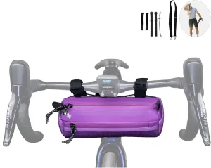 Lumiere & Co. Bike Handlebar Bag – Minimalist Design – 3 Size options, Multiple Colors – Clip Straps, Hook & Loop, Shoulder Strap