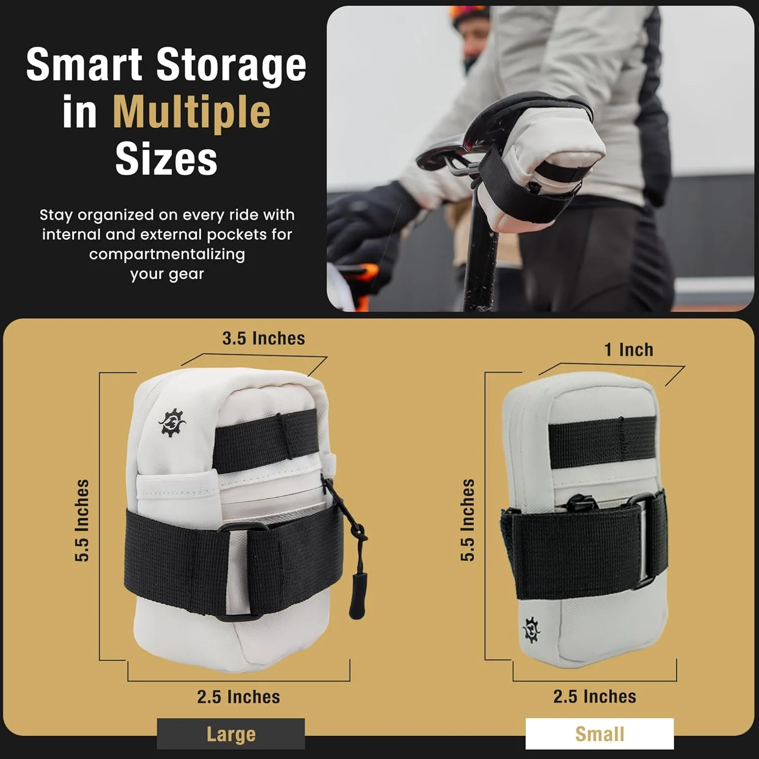 Lumiere & Co. Road Bike Saddle Bag, Bike Bag, Mountain Bike Saddle Bag, Small Bike Seat Bags, Bike Under Seat Bag, Bicycle accessories, Bike Bags, Bike Seat Bag,
