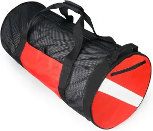 Luwint Heavy Duty Mesh Large Dive Duffle Bag, Pro Diving Gear Bag for Scuba Diving, Snorkeling, Travel Mesh Tote Bag for Diving, Snorkel, Beach, Pool Trip, Swimming, Water Sports Dive Equipment