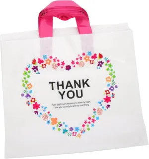 Luxshiny 50pcs Decorative Tote Bags Reusable Garment Bags for Shopping Wedding Christmas Parties Dec