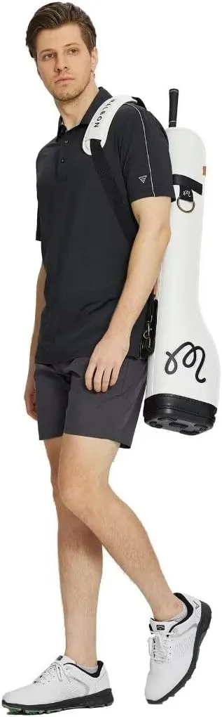 M MAELREG Golf Polo Shirts for Men Short Sleeve Dry Fit Solid Moisture Wicking Casual Performance Collared Mens Polo Shirts