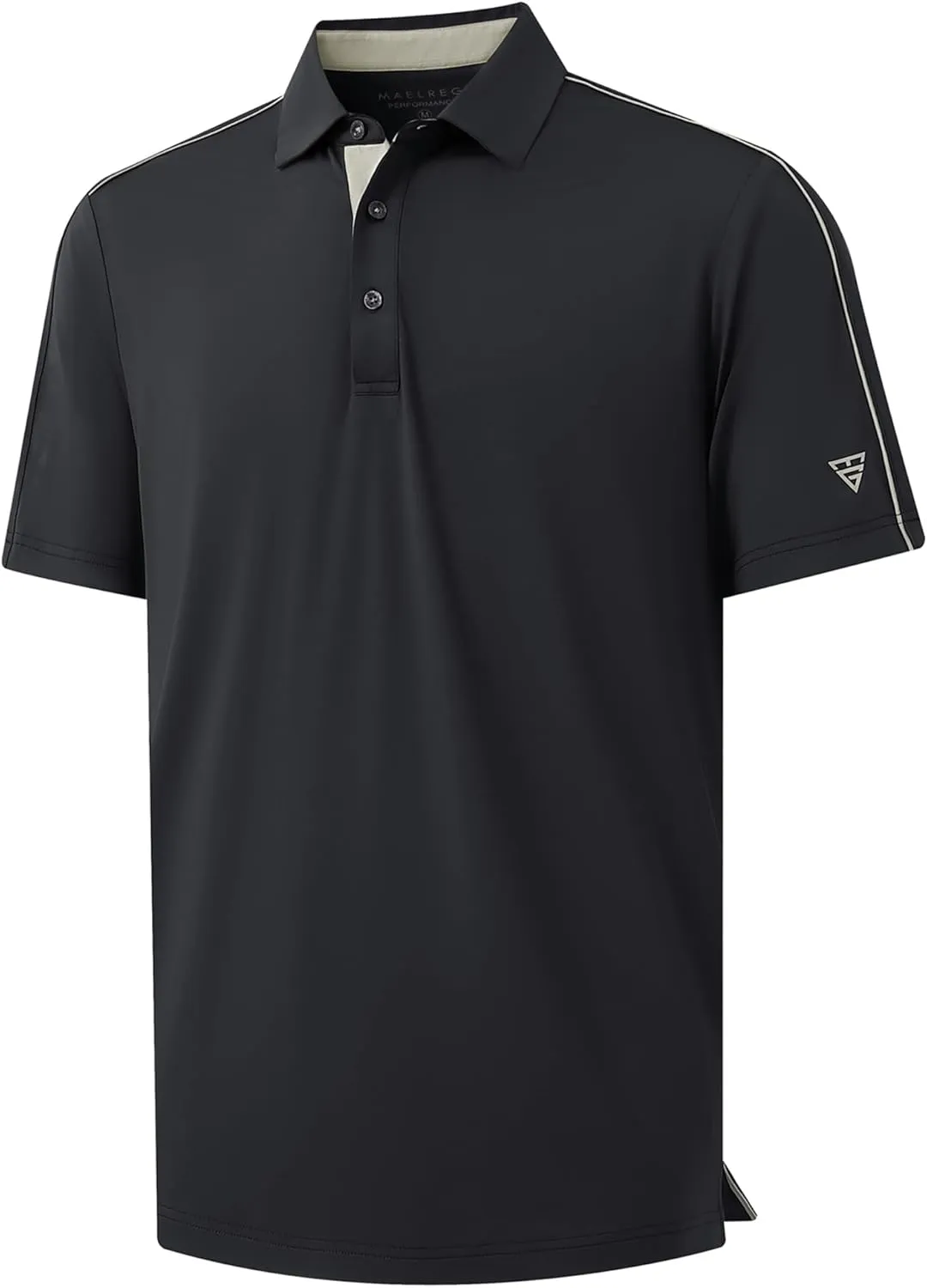 M MAELREG Golf Polo Shirts for Men Short Sleeve Dry Fit Solid Moisture Wicking Casual Performance Collared Mens Polo Shirts