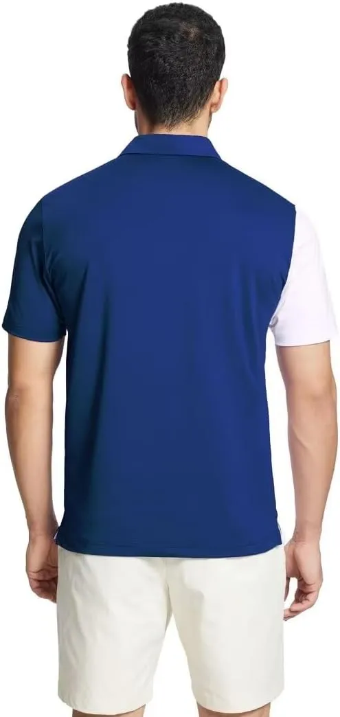 M MAELREG Mens Golf Polo Shirts Short Sleeve Dry Fit Casual Performance Moisture Wicking Color Block Polo Shirts for Men