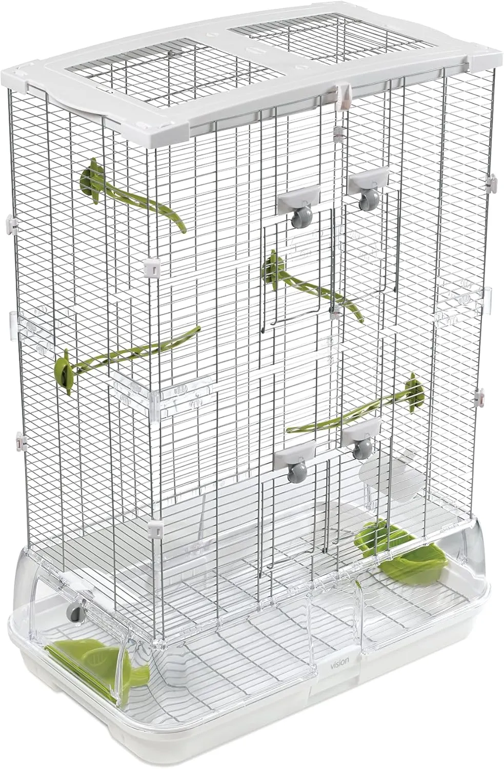 M02 Wire Bird Cage, Bird Home for Parakeets, Finches and Canaries, Tall Medium