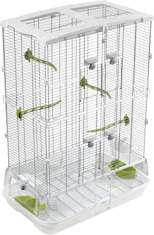 M02 Wire Bird Cage, Bird Home for Parakeets, Finches and Canaries, Tall Medium
