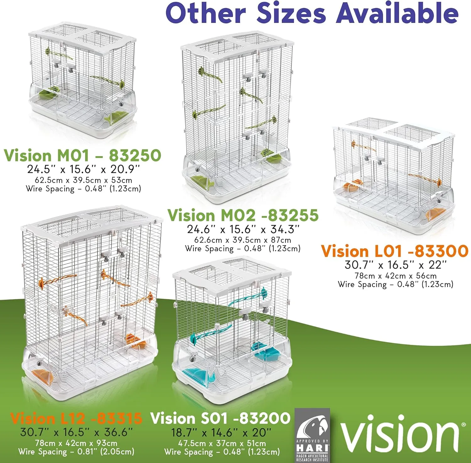 M02 Wire Bird Cage, Bird Home for Parakeets, Finches and Canaries, Tall Medium