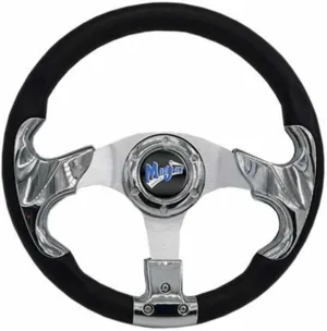 Madjax 13" Chrome Razor Golf Cart Steering Wheel [06-010]
