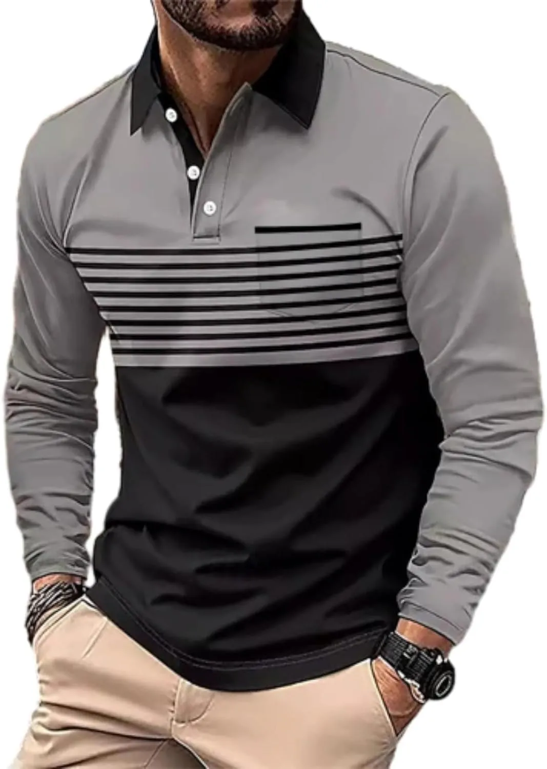 Mardi Gras Polo Shirts for Men Loose Button Stand Collar Solid Shirt Short Sleeve Top Slim Fit Tee Shirts for Men
