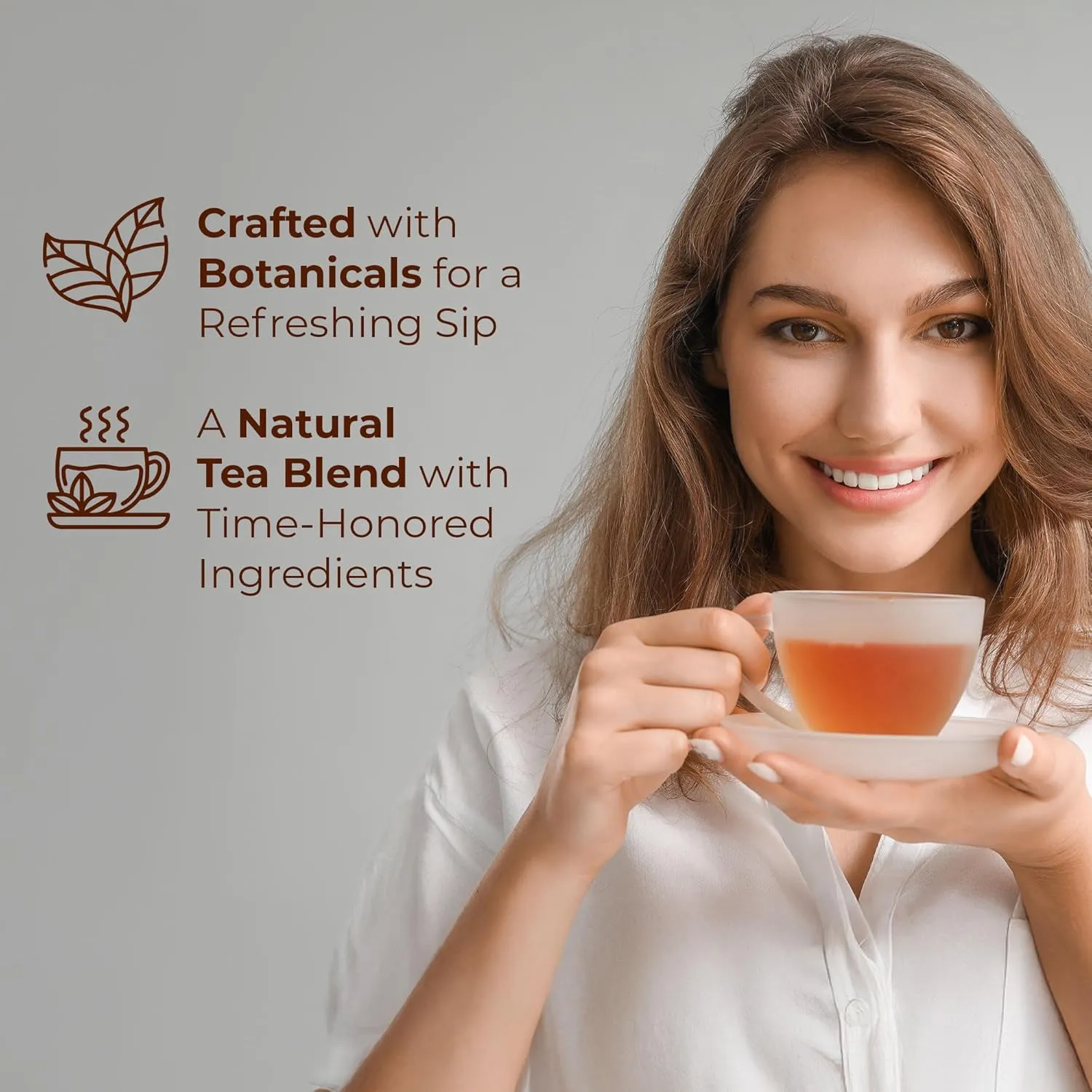 Marine Collagen Beauty Tea – Infused with Organic Botanicals for Skin, Hair & Nails – Hibiscus Acai Flavor – 30 Tea Bags