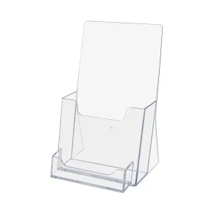 Marketing Holders 32 Pack Acrylic Trifold Holder with 3.5" x 2" Slot Caddy Holds 4.25” Wide Literature Multi Slot Bin Brochure Three Fold Counter or Desk Pamphlets or Menus Clear Take One Stand