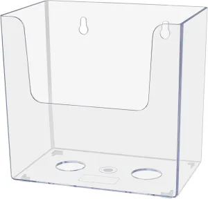 Marketing Holders 6 Pack Brochure Holder Wall Mount or Countertop 5.5" Wide Bi Fold Menu's Maps Literature Display Box Clear Acrylic Holder for Hospitals and Amusement Parks