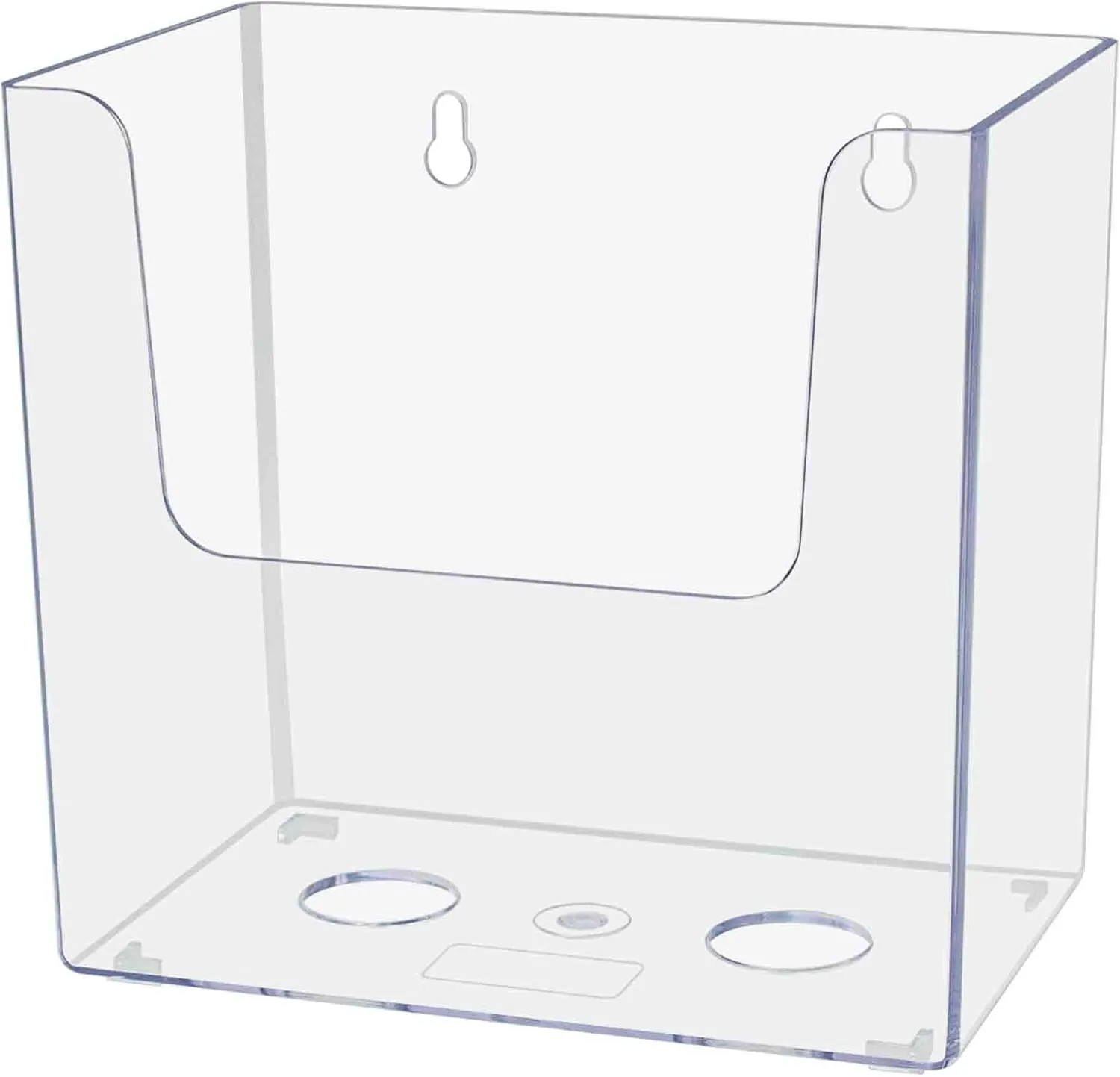 Marketing Holders 6 Pack Brochure Holder Wall Mount or Countertop 5.5" Wide Bi Fold Menu's Maps Literature Display Box Clear Acrylic Holder for Hospitals and Amusement Parks