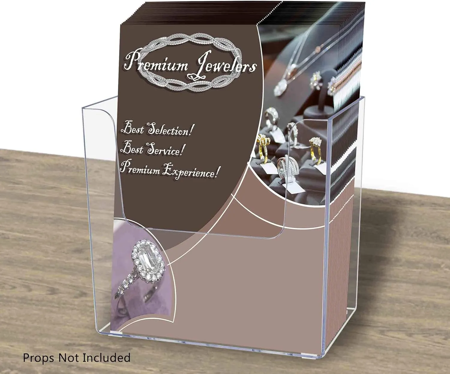 Marketing Holders 6 Pack Brochure Holder Wall Mount or Countertop 5.5" Wide Bi Fold Menu's Maps Literature Display Box Clear Acrylic Holder for Hospitals and Amusement Parks