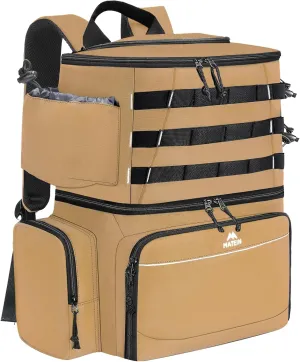 MATEIN Fishing Backpack, Water Resistant Fishing Tackle Box Bag with Rod Holders & Cooler, Gear Gifts for Men