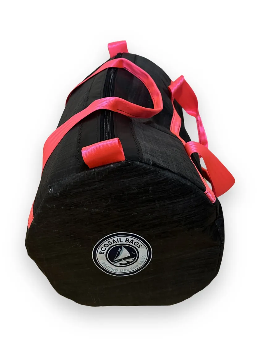 Medium Duffel Bag - Carbon with Fluro Pink