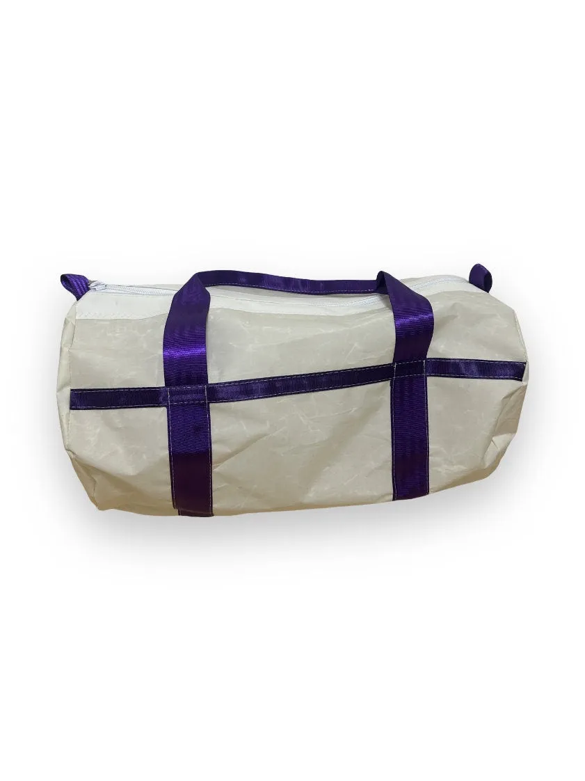 Medium Duffel Bag - White with Purple