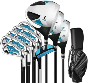 Men's Carbon Golf Club Set, High Fault Tolerance, Includes Driver, Irons, Putter, Stand Bag, Suitable for Beginners