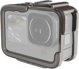 Metal Frame Case Protective Dual Cold Shoe for GoPro Hero 11/10/9 Black