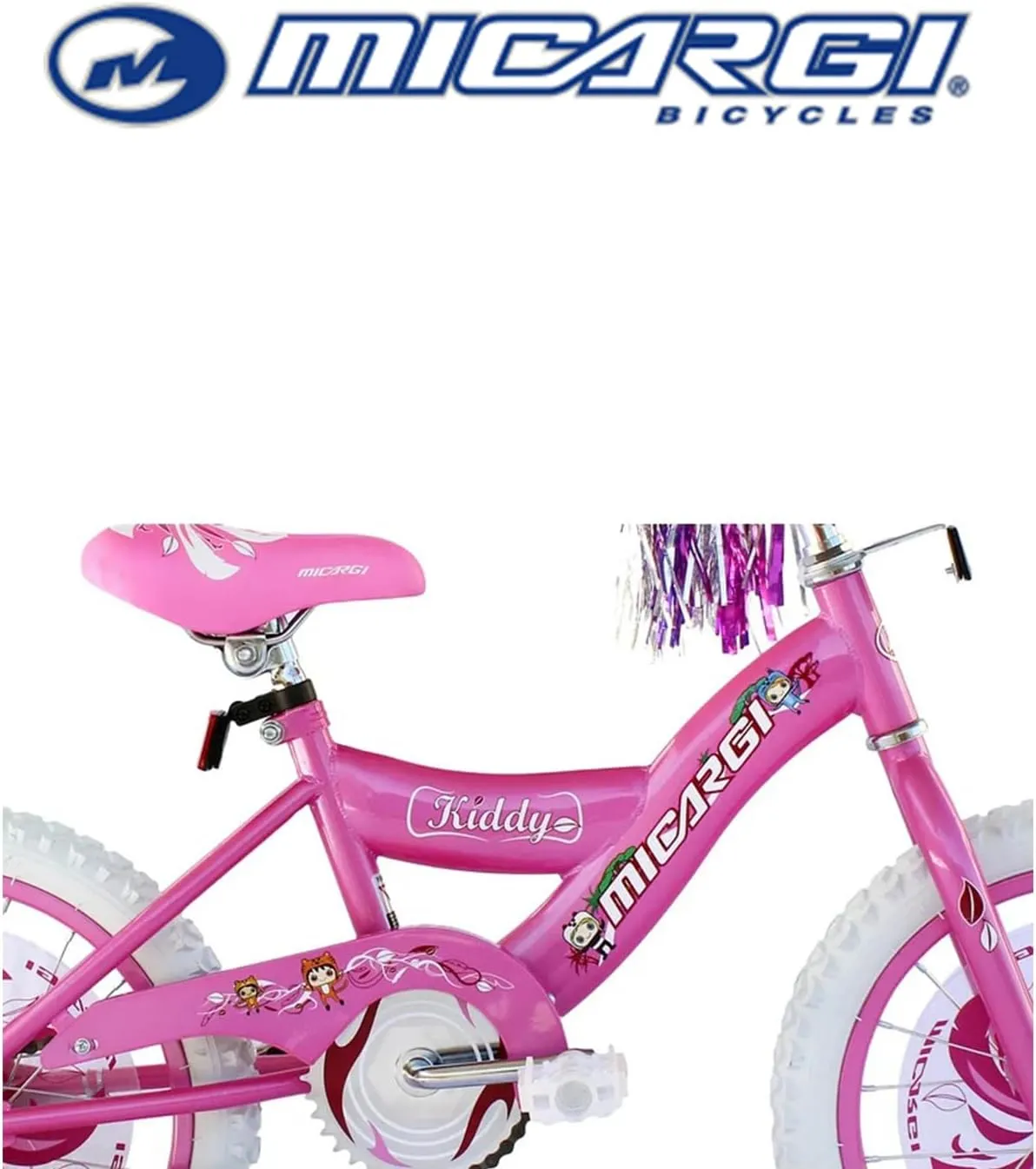 MICARGI Dragon/Ellie/Kiddy BMX Kids Bike 3-12 Age Boys Girls 16 20 inch with Kickstand Kids'Cruiser Bike with Coaster Brake Bell and Training Wheels Multiple Colors