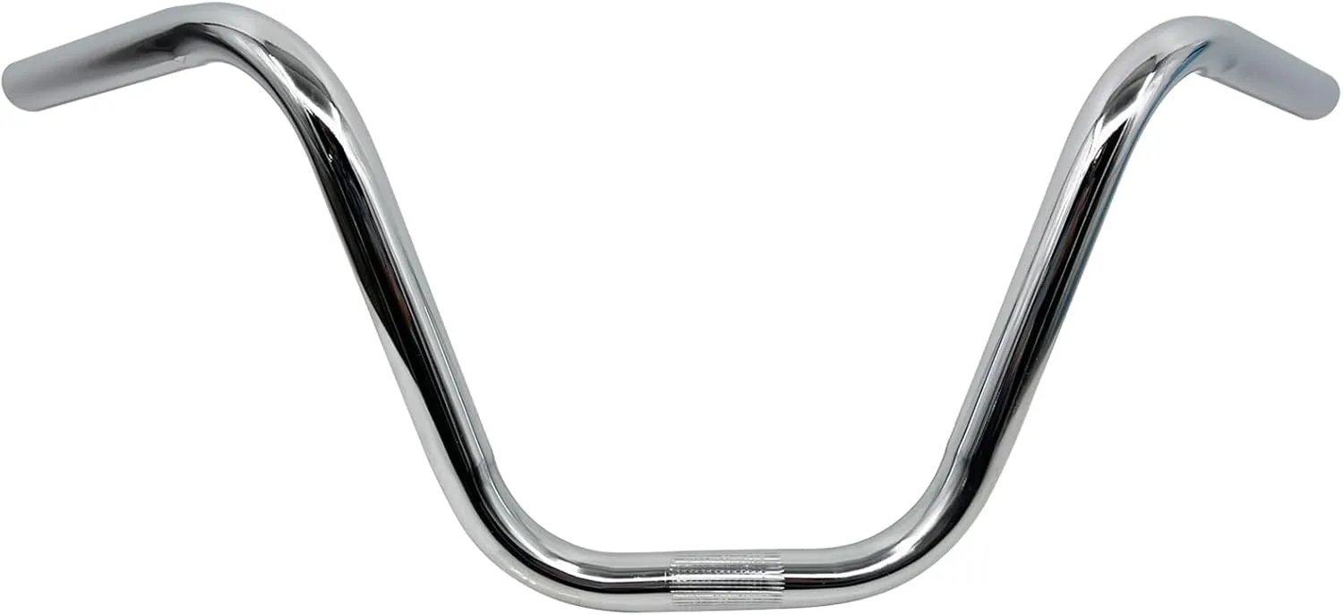 MICARGI Retro Lowrider Classic Steel Handlebars,20"Hi-Rise Handle Bar Size:550 * 223 * 22.2 (HB-BC20095501-chrome)