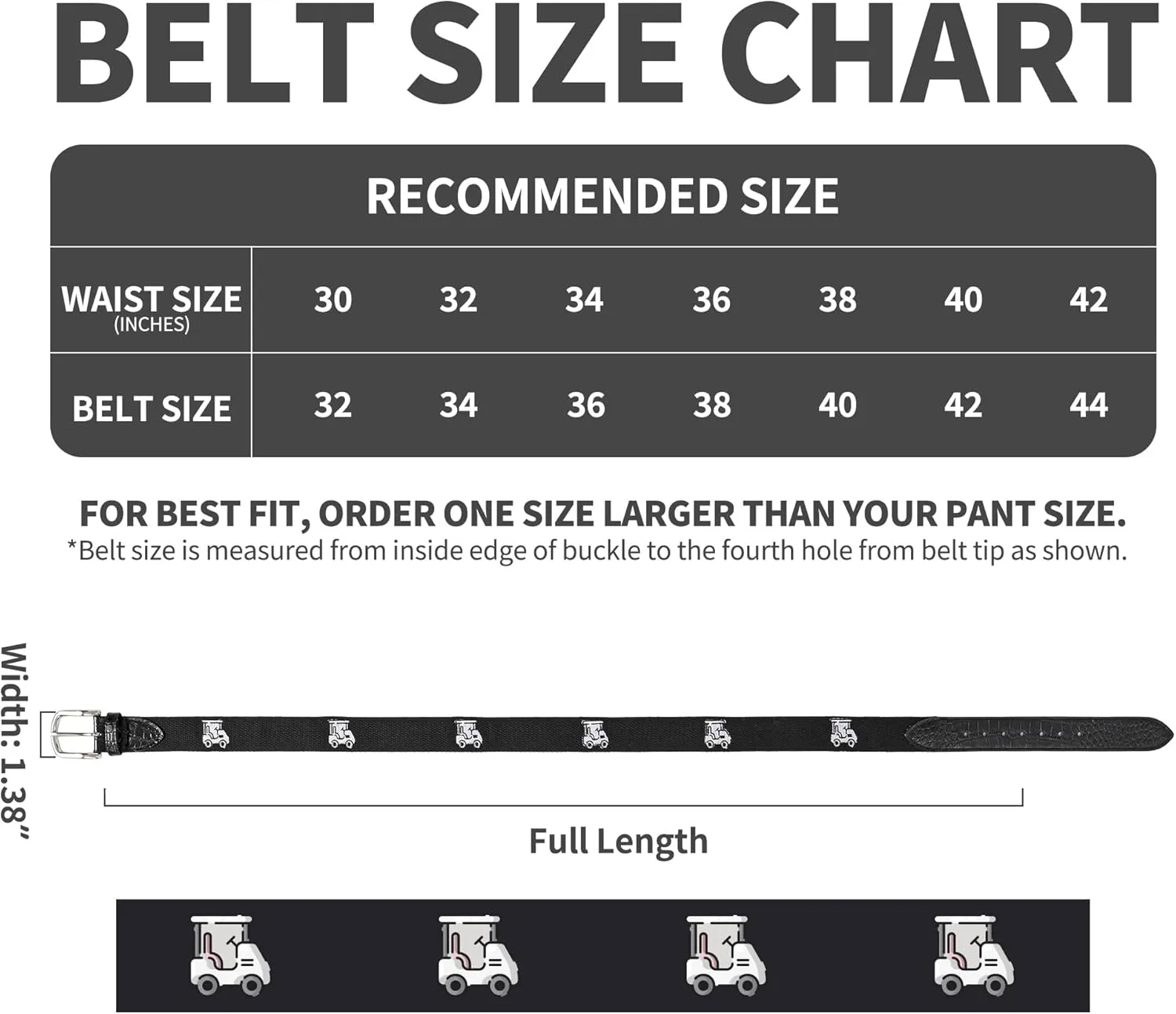 Mile High Life Golf Belts for Men, Canvas Belt with Genuine Leather Tips, Embroidered 2 Layer Web Belt with Pin Buckle