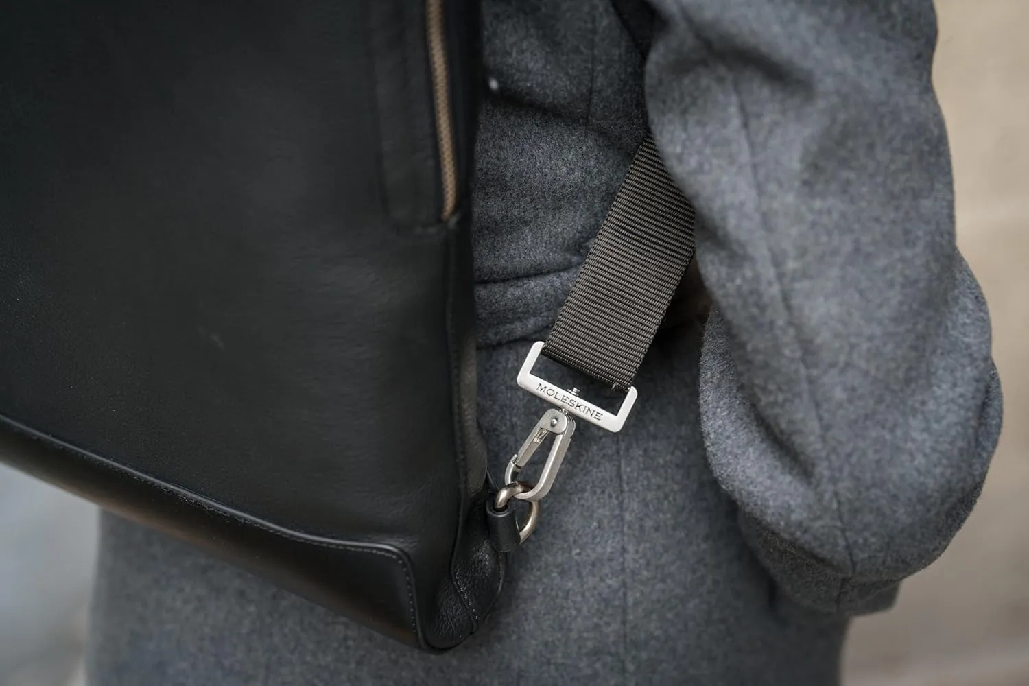 Moleskine Backpack, 15-Inch Laptop Storage, Business Backpack, Classic, Leather, Device Bag, Vertical Type, Black
