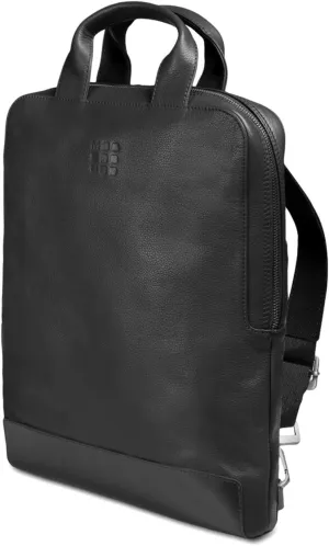 Moleskine Backpack, 15-Inch Laptop Storage, Business Backpack, Classic, Leather, Device Bag, Vertical Type, Black
