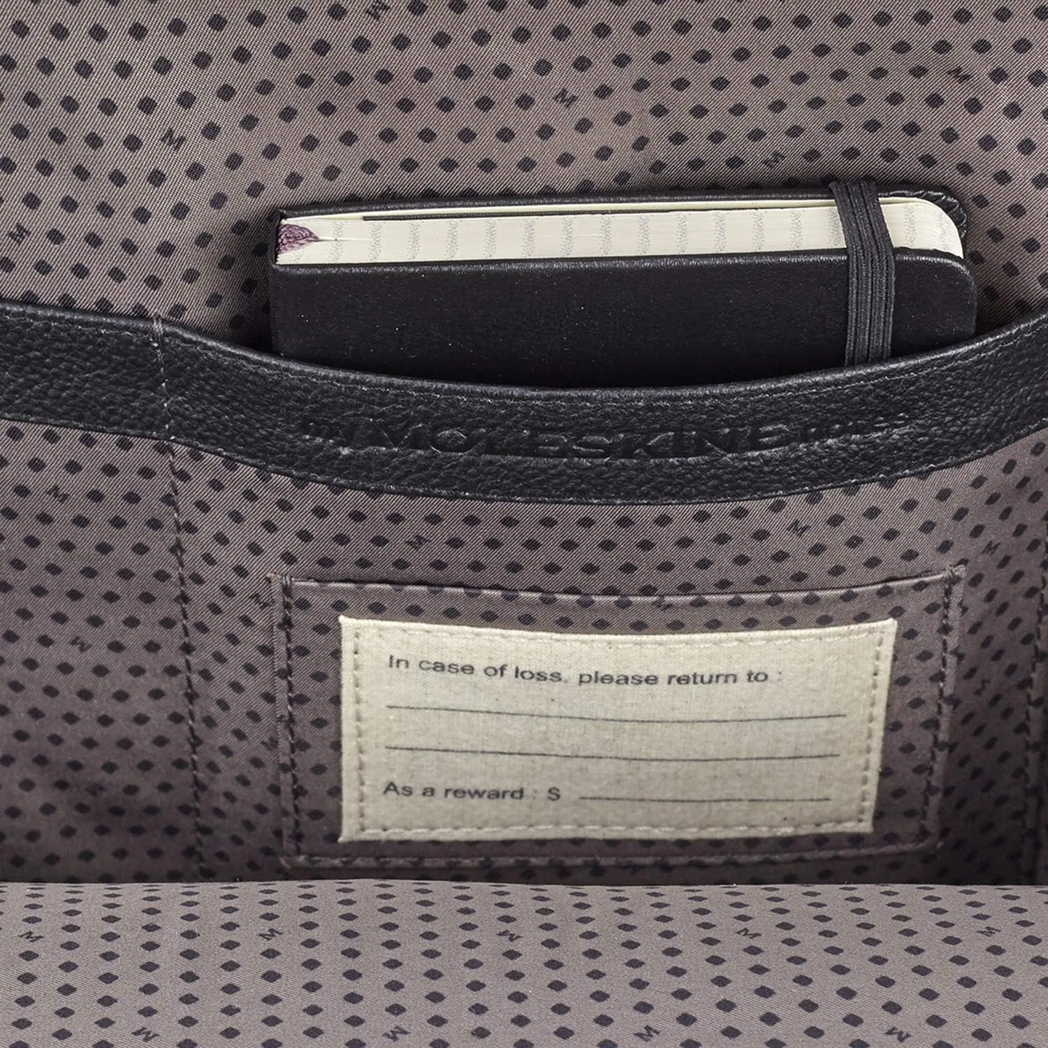 Moleskine Backpack, 15-Inch Laptop Storage, Business Backpack, Classic, Leather, Device Bag, Vertical Type, Black