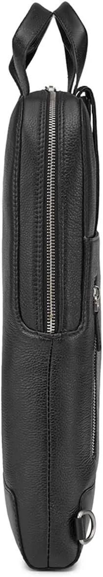 Moleskine Backpack, 15-Inch Laptop Storage, Business Backpack, Classic, Leather, Device Bag, Vertical Type, Black