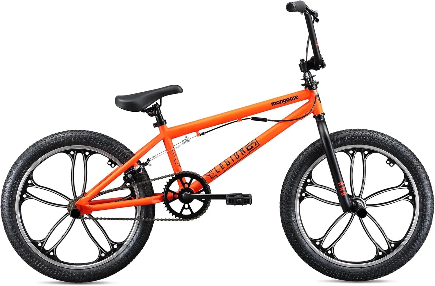 Mongoose Legion Kids Freestyle Sidewalk BMX Bike, Beginner Riders, Boys and Girls, 16-20-inch Wheels, Hi-Ten Steel Frame, Micro Drive BMX Gearing