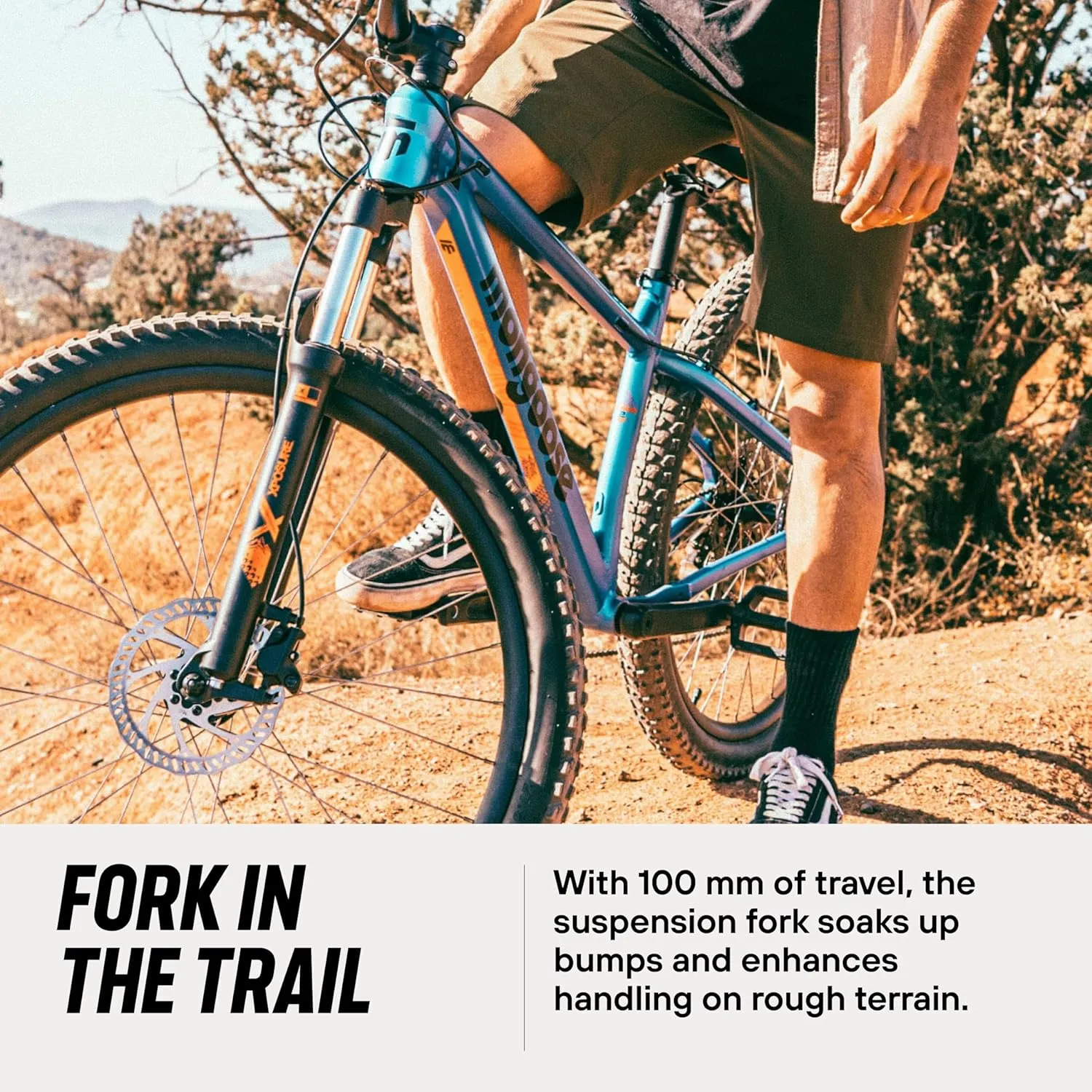 Mongoose Switchback Mountain Bike for Men and Women, 8 to 10-Speed Drivetrain with Trigger Shifters, 27.5 to 29-Inch Wheels, 15.5 to 17.5-Inch Frame